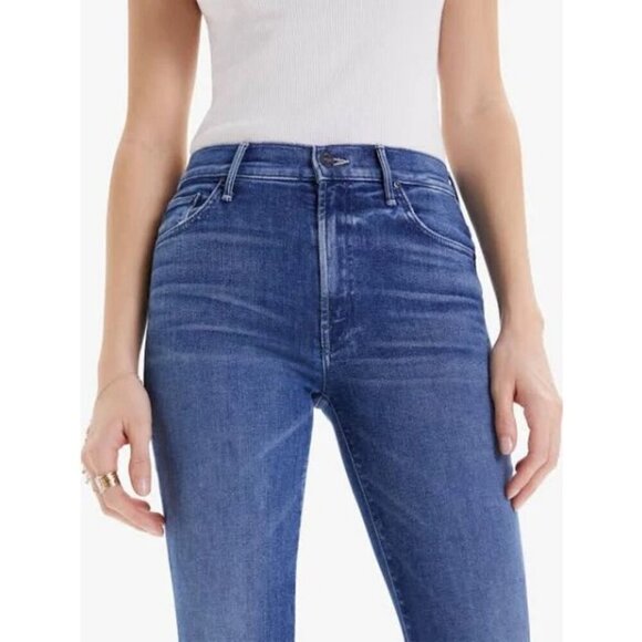 💕MOTHER💕 The Insider Crop Step Fray Jeans ~ Wish On a Star 34 NWT - Picture 4 of 16